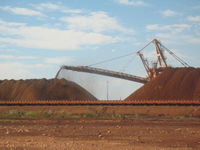 BHP Billiton sorting iron ore